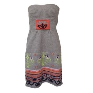 Anthropologie Sleeveless Wool Dress by Sleeping On Snow Floral Size Small